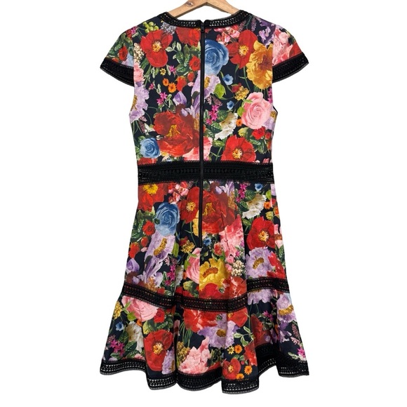 Alice + Olivia Rapunzel Floral Print Dress Size 2 - Picture 7 of 15